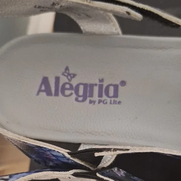 Alegria Blue and Purple Strappy Sandals - Picture 2 of 7